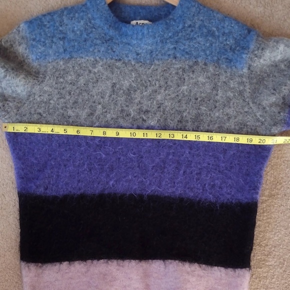 Acne Studios Albah Mohair Blend Striped Sweater XS - Picture 6 of 7
